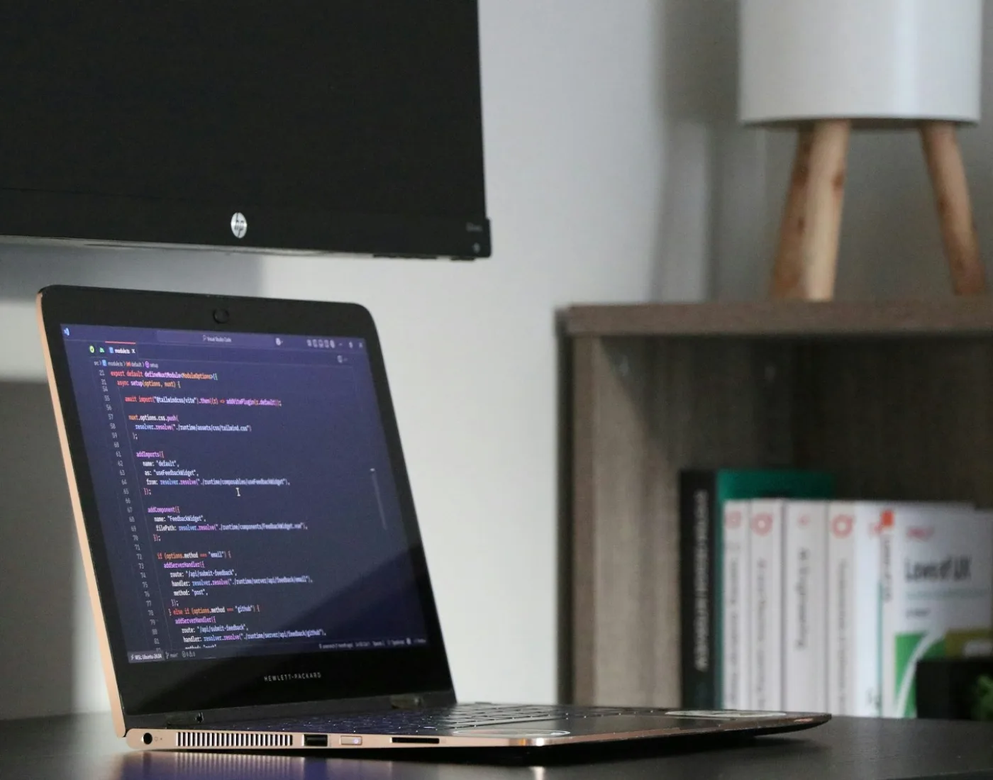 A development workspace with application code