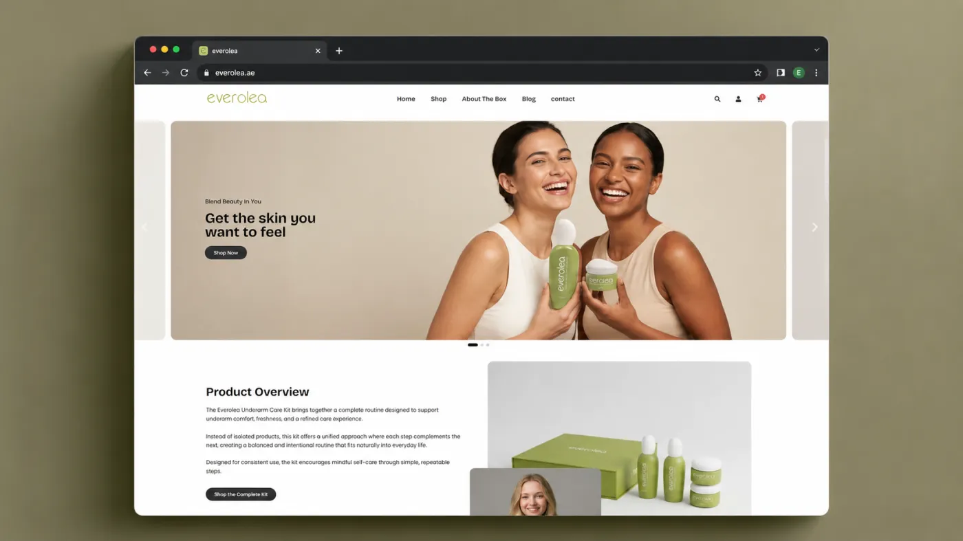 Everolea — Skincare E-commerce Website