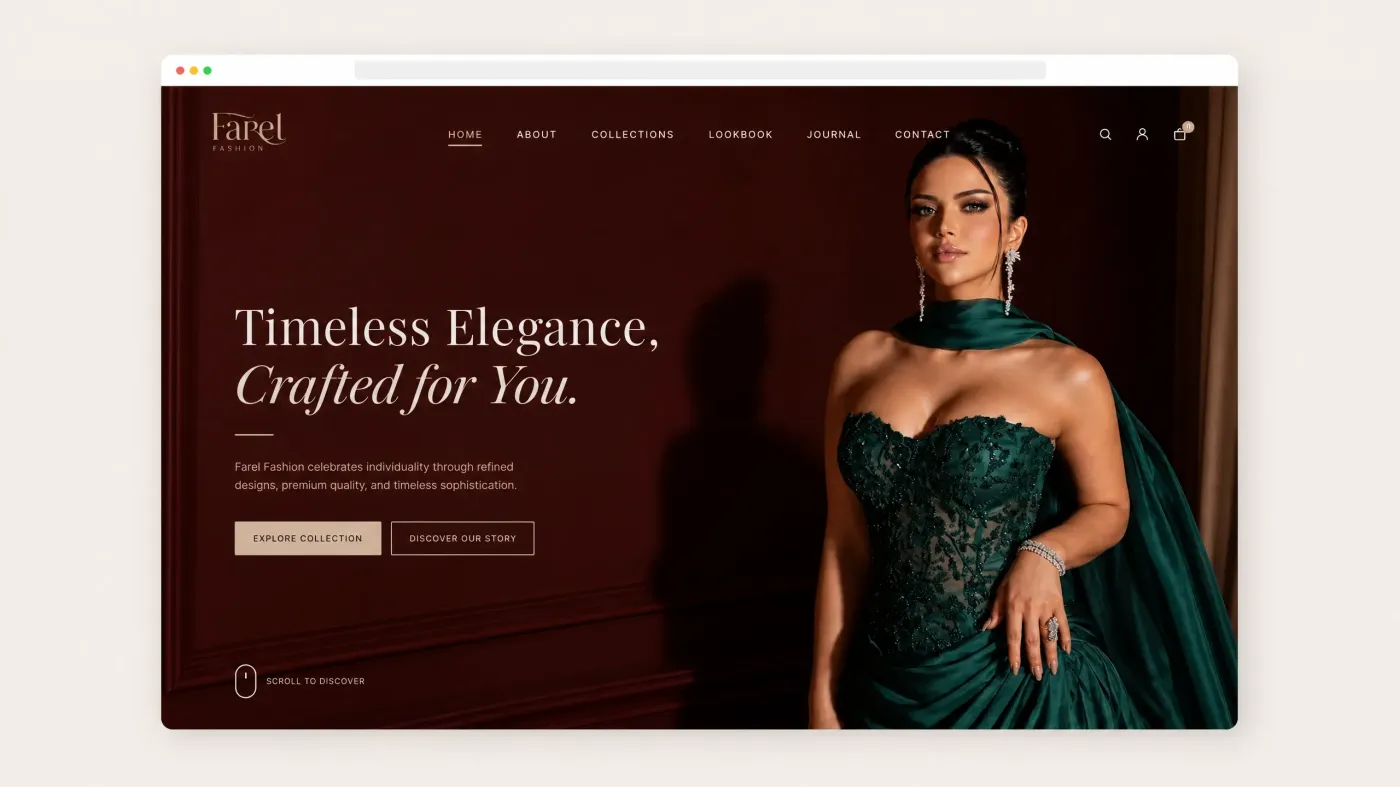 Farel Fashion — WooCommerce Store Build for a Dubai Luxury Dress Brand