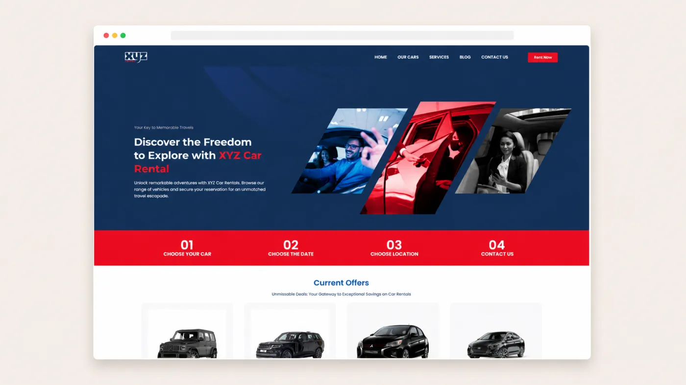 XYZ Car Rental — Car Rental Website for a Dubai Fleet Business