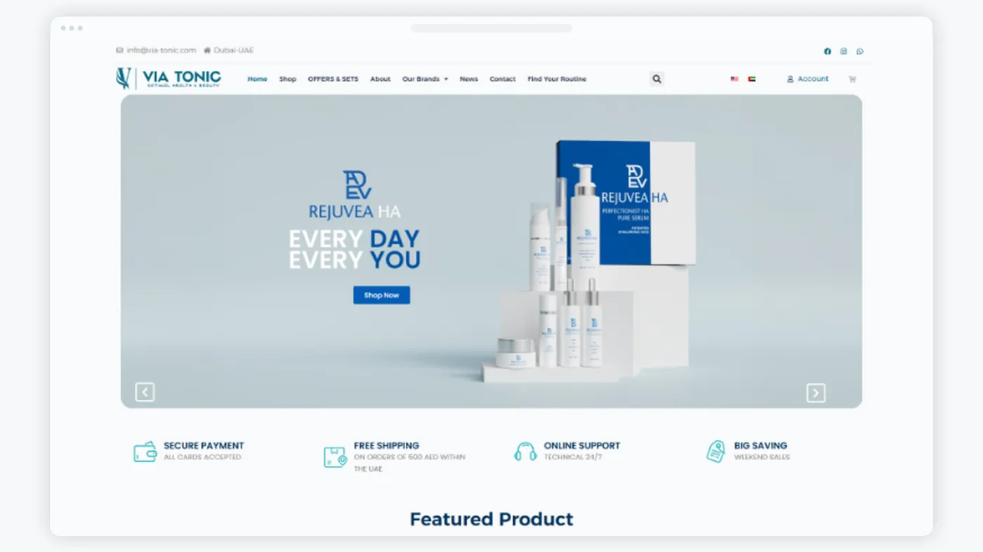 Via Tonic — WooCommerce Health & Beauty Store
