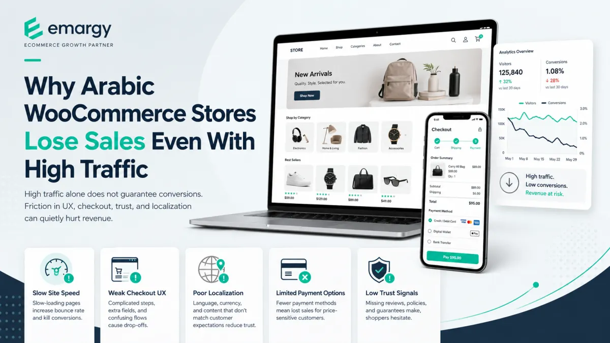 Why Arabic WooCommerce Stores Lose Sales Even With High Traffic